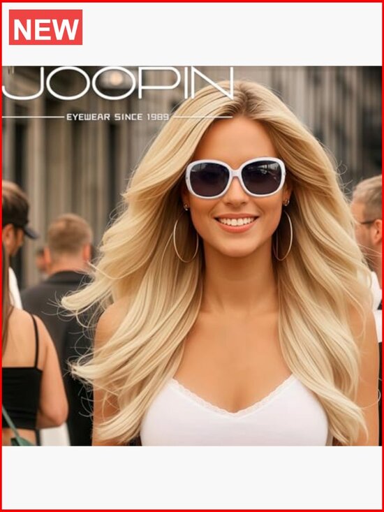 Large Rectangle Polarized UV Protection Sunglasses with Rhinestones main image 6